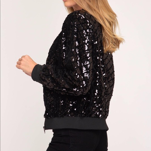 Sequins bomber jacket - Picture 2 of 6
